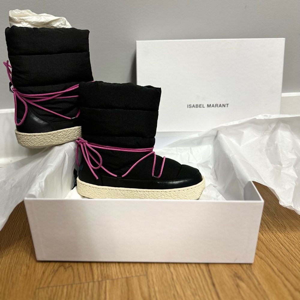 Isabel Marant Black Zenora Boots - Picture 10 of 11